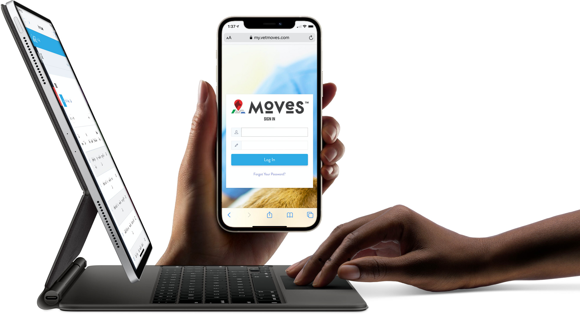 The MyMOVES case management app runs on any device.