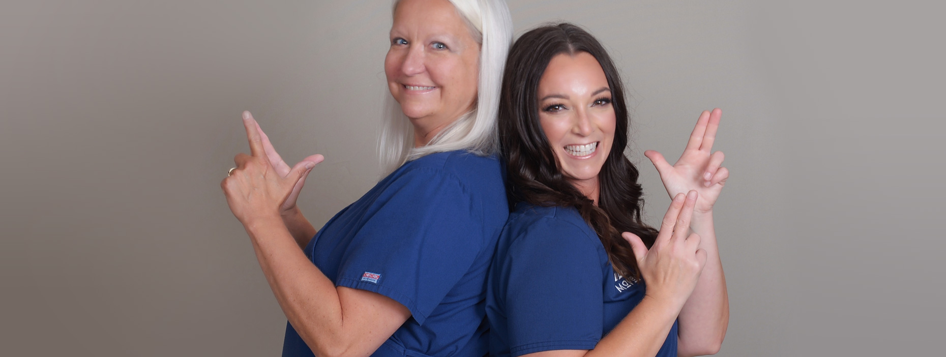 Andrea DeLuke, DVM and her technician Tanya Tessman, RVT