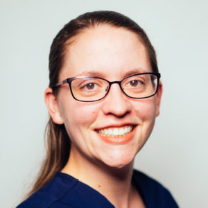 Portrait of Jennifer Gleason, veterinary technician to Dr. Faith Buckley