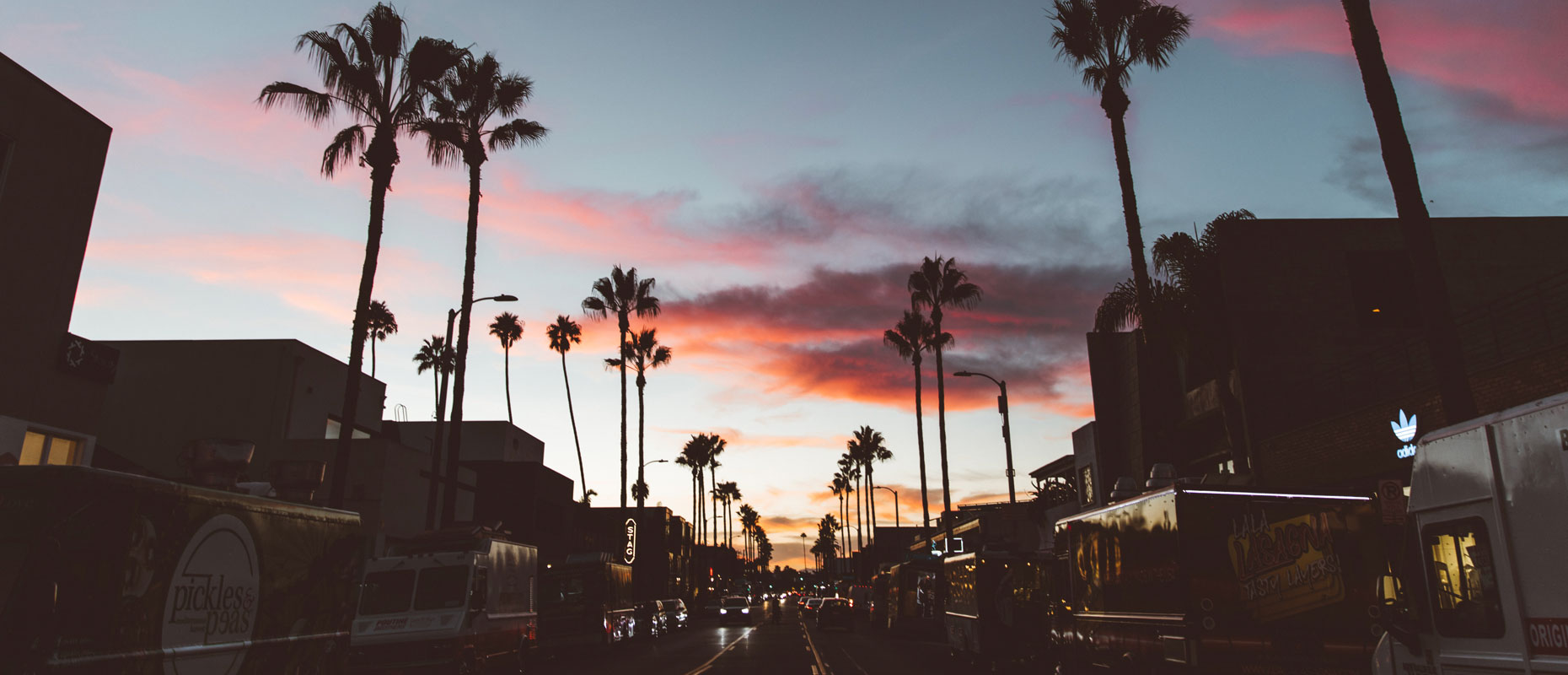 Sunset on Abbot Kinney Boulevard