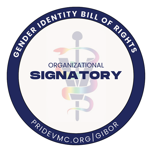 Insignia for Organizational Signatories of the Gender Identity Bill of Rights from Pride VMC